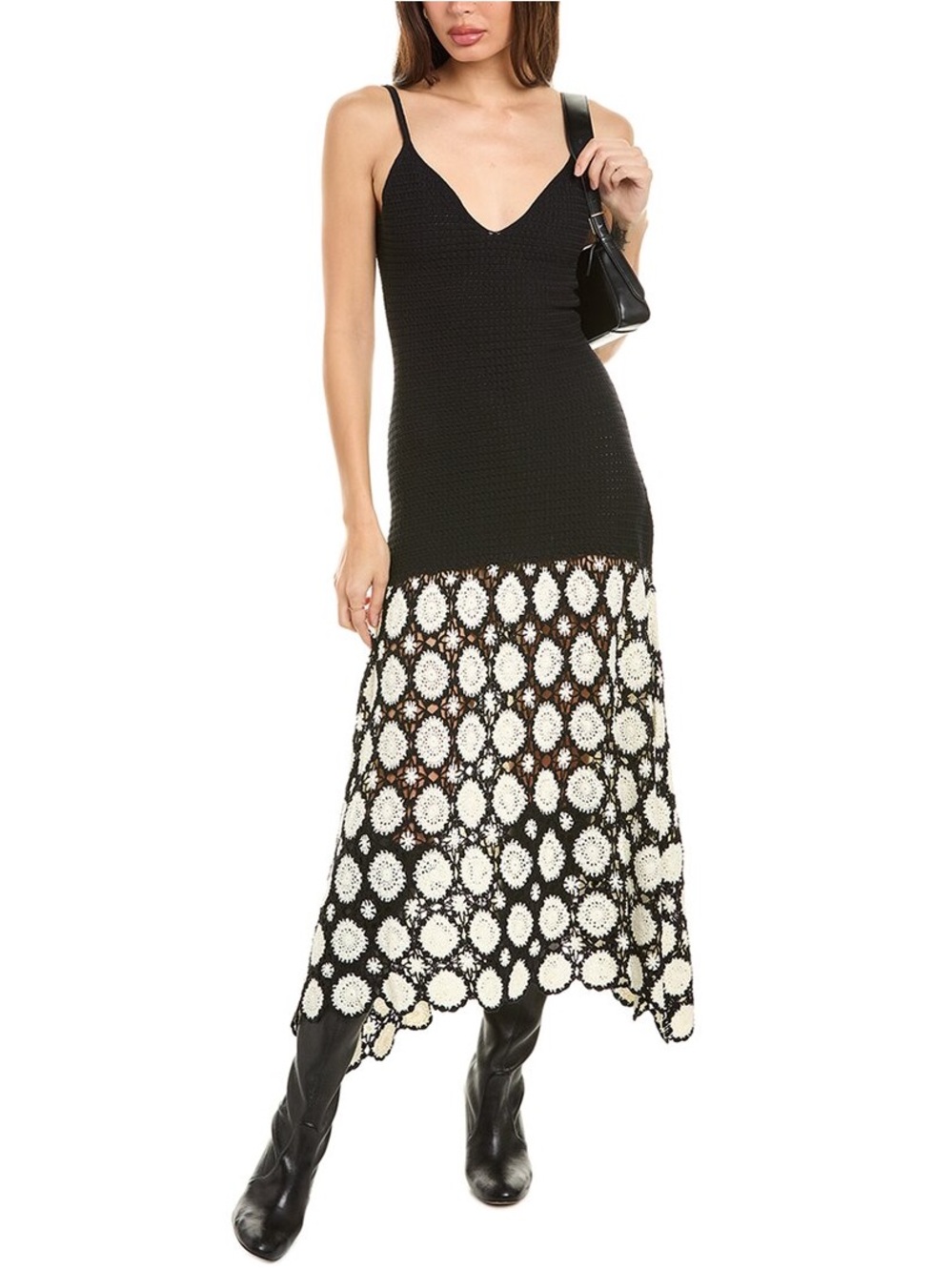 NWOT Jason Wu Black and Cream Crochet Dress